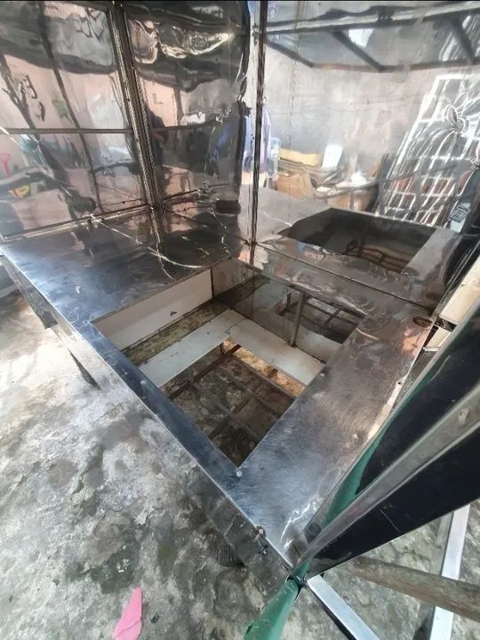 CARRINHO DE PASTEL, CACHORRO QUENTE,  FRITURA, AMBULANTE, TRAILER INOX/ZINCO, PREÇO BARATO - Foto 2