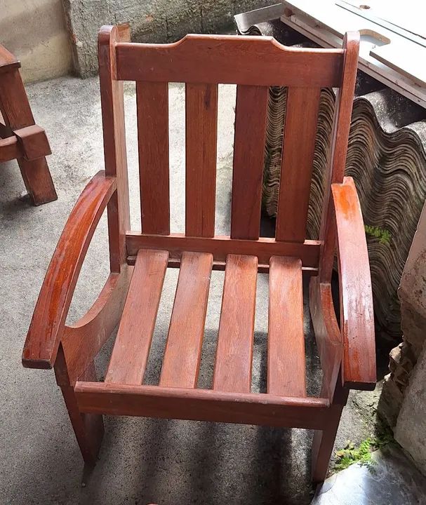 Conjunto de Sofa e Poltronas Madeira Maciça - Foto 2