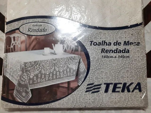 Toalha de mesa Rendada - TEKA . Branca - med. 1,40×1,40mtrs.  - Foto 4