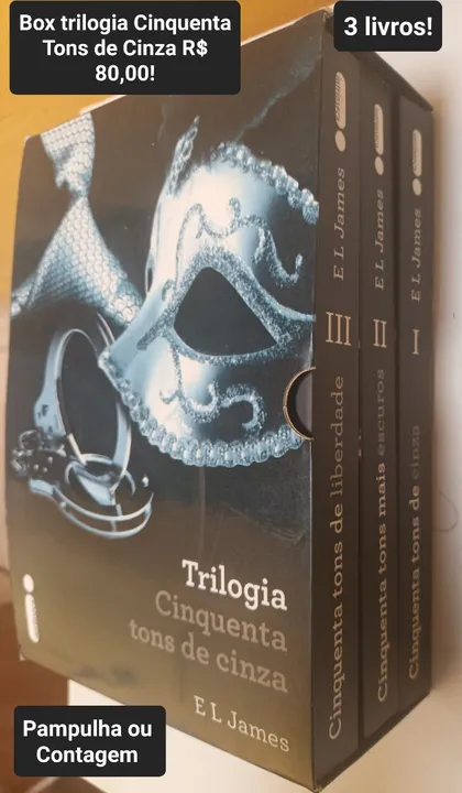 3 livros cinquenta tons de cinza