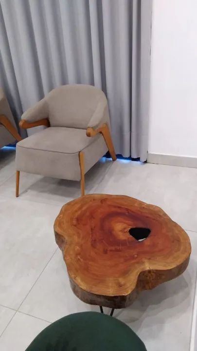 Mesa de centro de bolacha rústica  - Foto 2