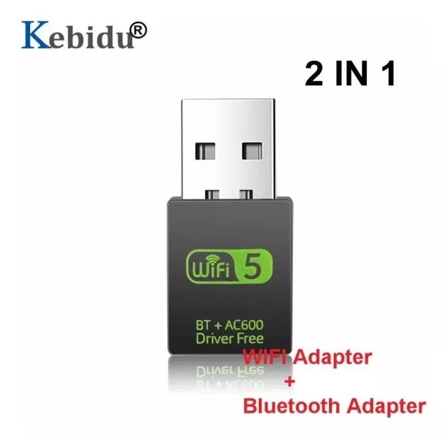 Adaptador Wifi+BT usb 2x1 receptor 600mb 2,4g / 5g wifi e bluetooth Realtek