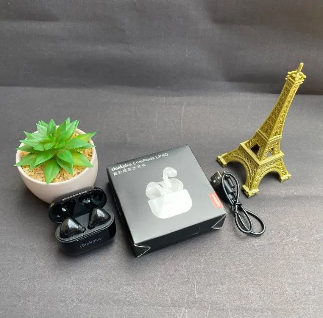Fone De Ouvido Intra-auricular Sem Fio Lenovo Lp40  - Foto 3