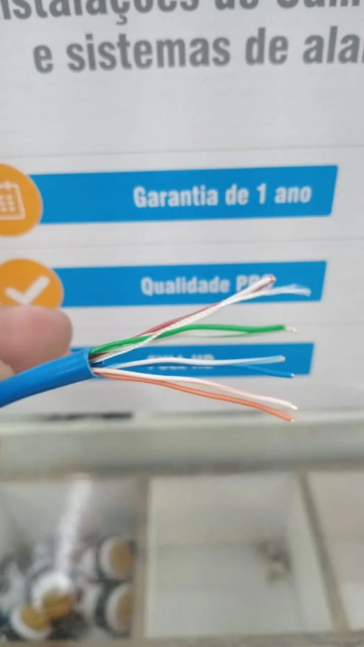 Cabo CFTV e Rede  Full HD 4 Pares - Pro Eletronic com Anatel  - Foto 4