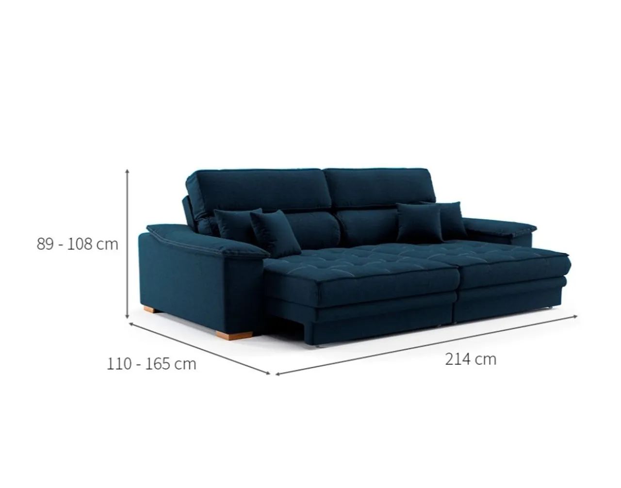 Sofá Cama Azul - Conforto e Estilo para sua Casa - Foto 3