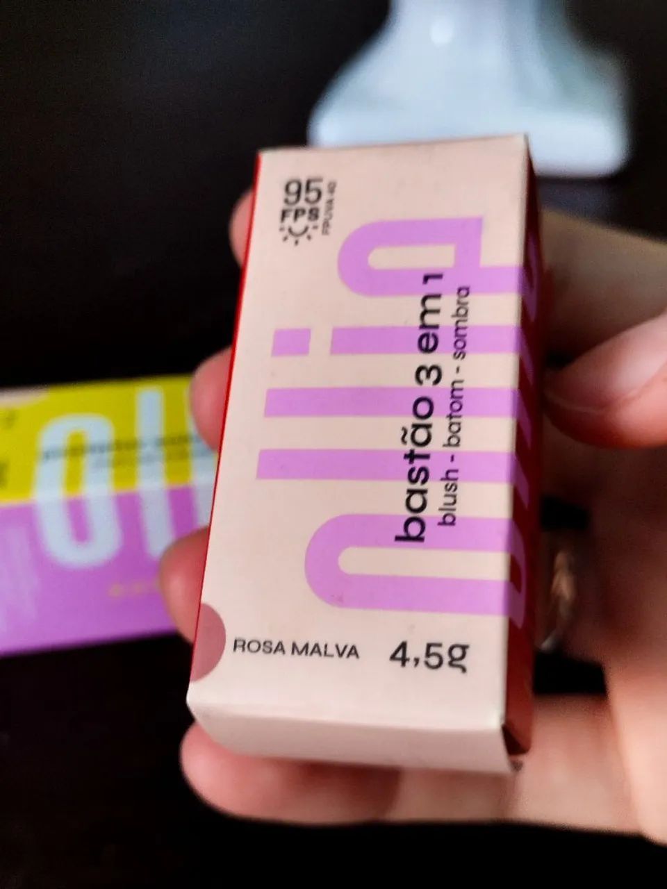 Base/protetor solar em sthick n° 10 e blush na cor malva da Ollie. Novos (sem uso) - Foto 6