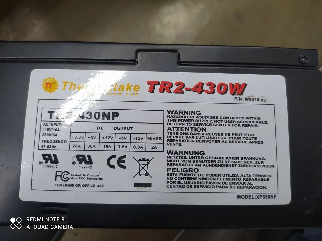 Fonte Thermaltake TR2-430W - 430W