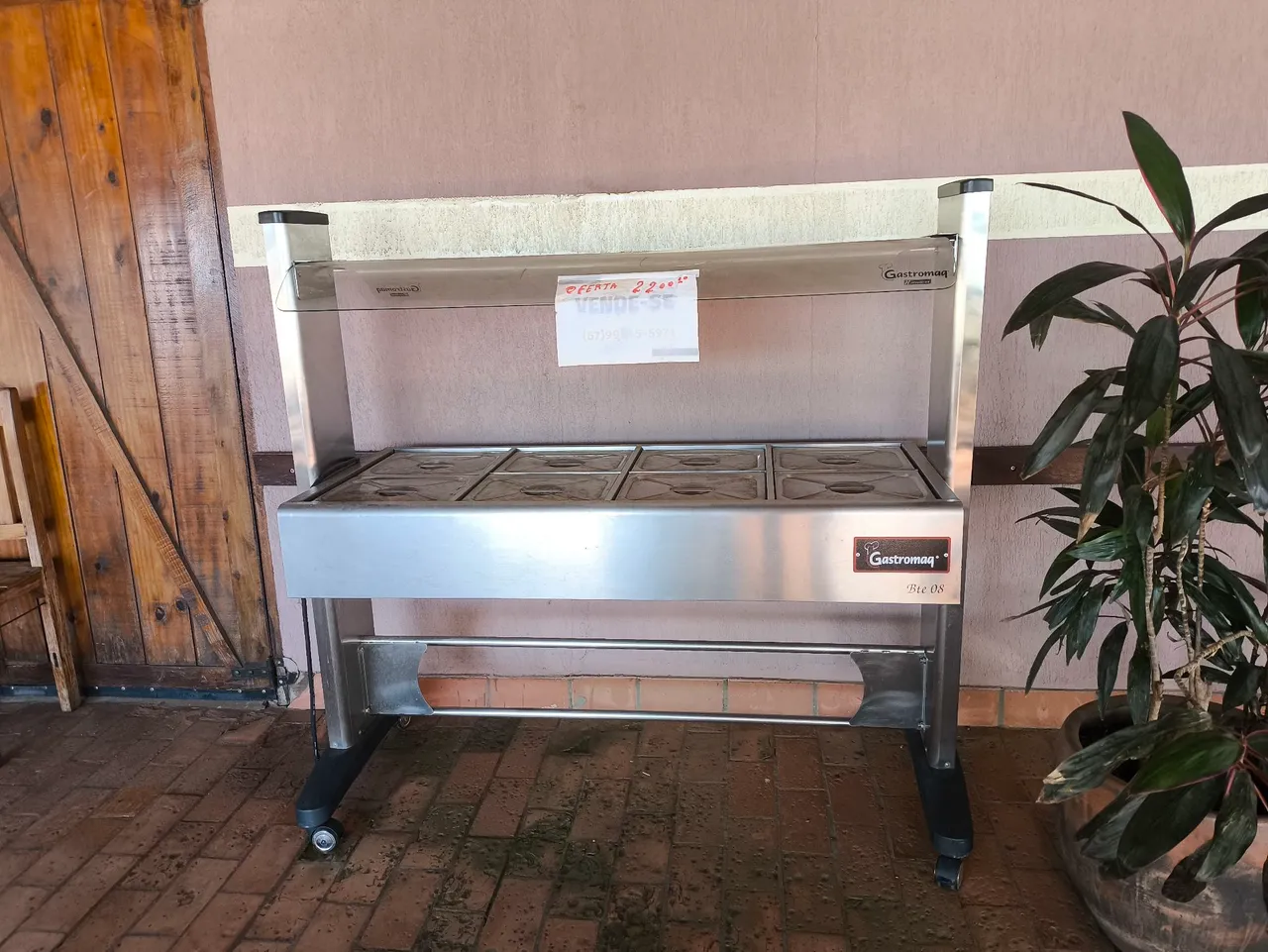 Balcão de Aço Inox para Restaurante Gastronaq 8 Compartimentos