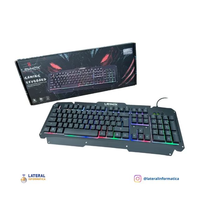 Teclado de Gamer com RGB; LEY-1554; Gaming Keyboard; Lehmox Hyper G.T