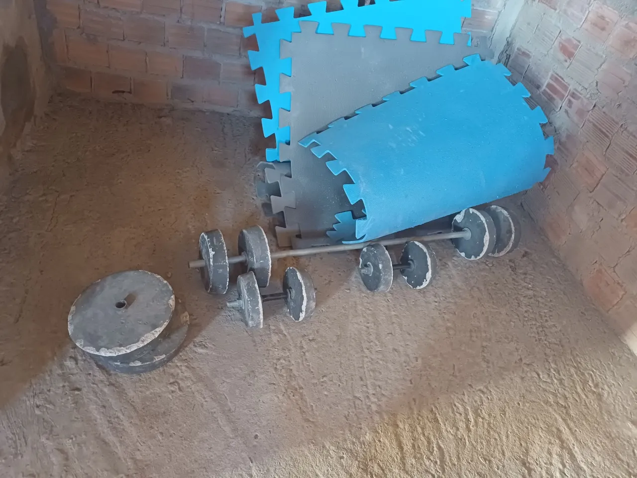 Kit de Halteres e Anilha para Treino - Academia em Casa