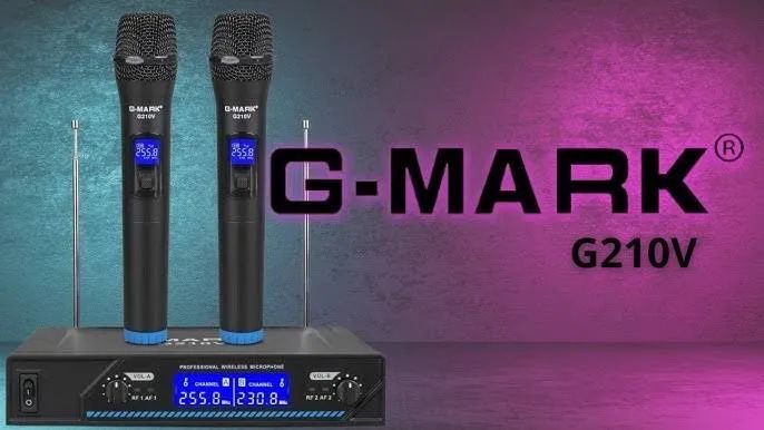 Microfone Sem Fio G-Mark G210V - Kit Duplo