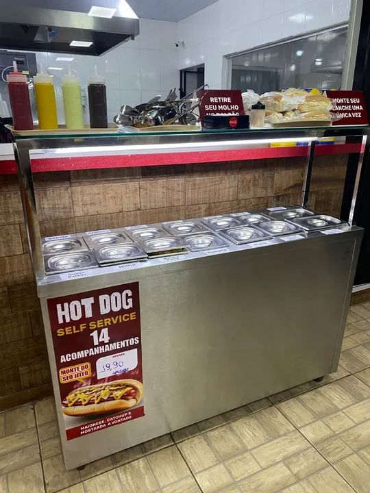 Vendo servi serve todo inox metade quente e outra fria ótima para restaurante cachorrao  - Foto 3
