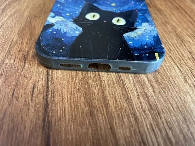capinha IPhone 12 gato van gogh - Foto 4