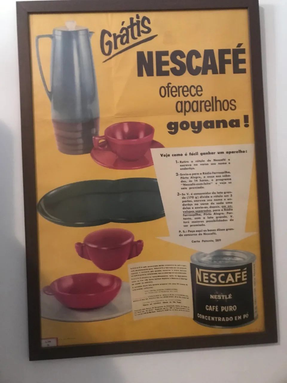 Propaganda original do café Nescafé anos 50