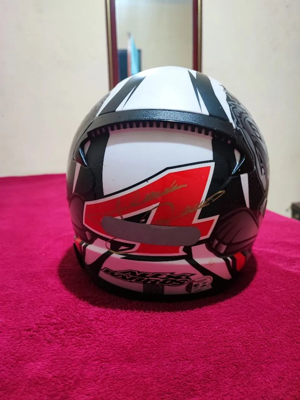 Capacete LS2 Alex Barros com viseira azul - Foto 5