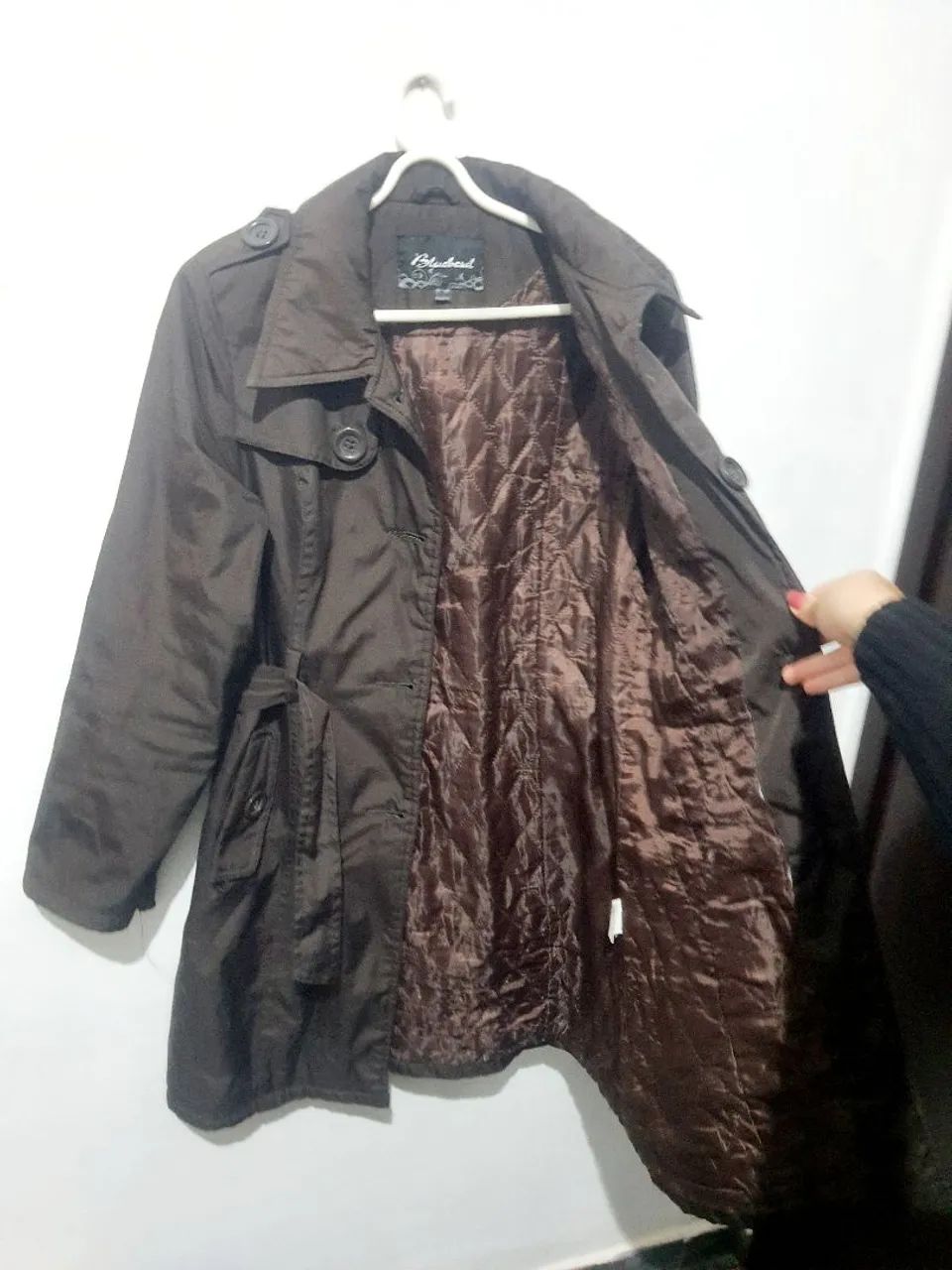 Casaco Trench Coat Marrom  - Foto 3