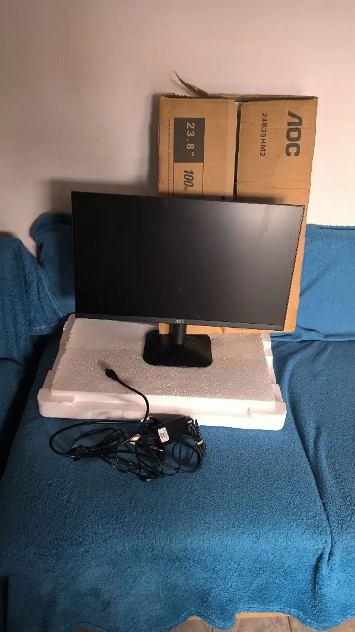 MONITOR AOC FULL HD 100HZ NOVO TROCO EM MEMORIA RAM - Foto 3