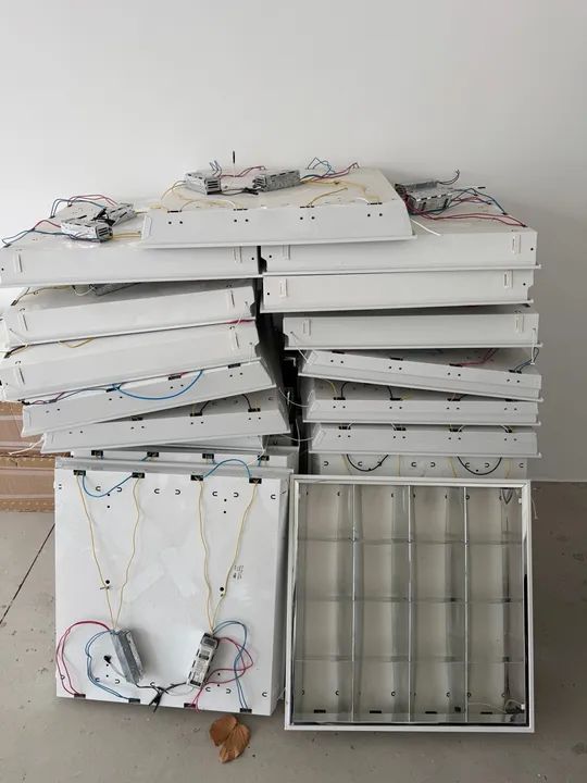 Luminária Calha 60x60 Embutir Sem lâmpada tubular  - Foto 6