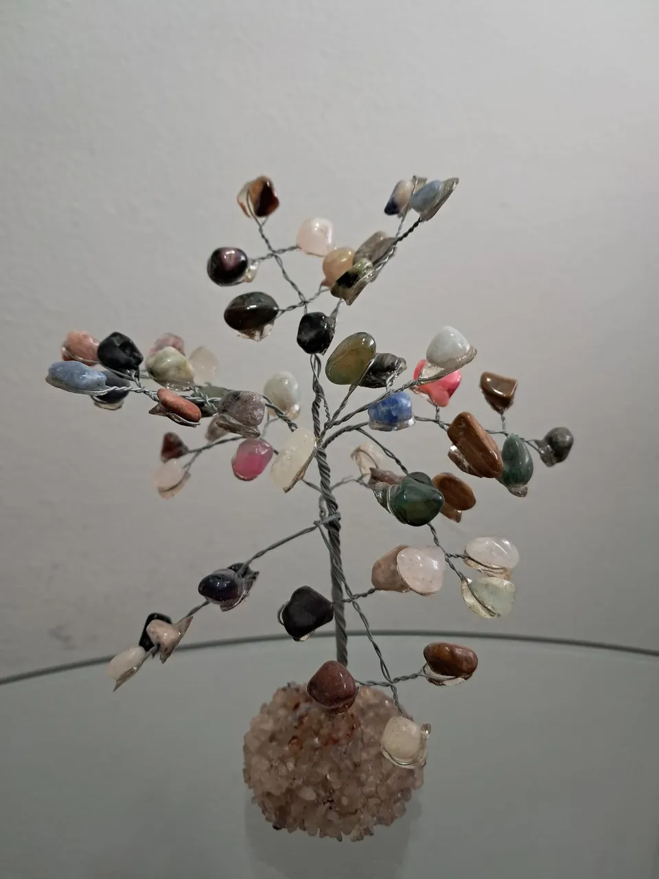 Árvore da Vida Decorativa com Pedras Naturais