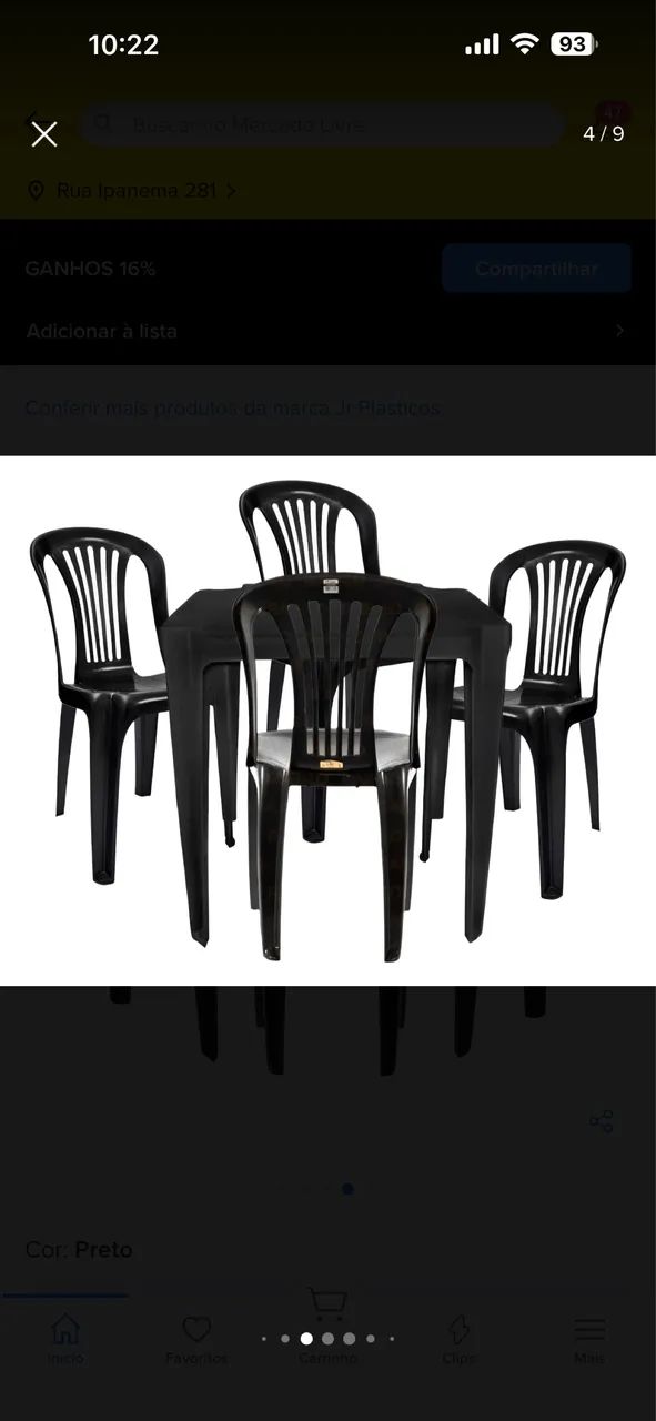 KIT MESA E CADEIRA DE PLÁSTICO - Foto 3