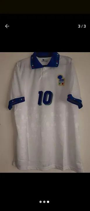 Camisa Itália Copa Mundo 1994 #10 Baggio Autografada Certificada  - Foto 3
