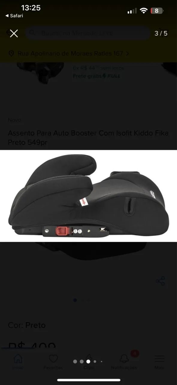 Assento elevação kiddo isofix