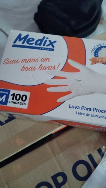 Luvas de látex descartáveis Medix - 100 unidades