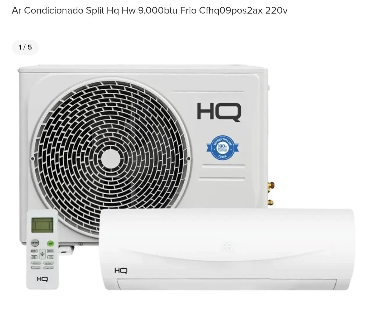 Ar condicionado HQ Split 9.000btu