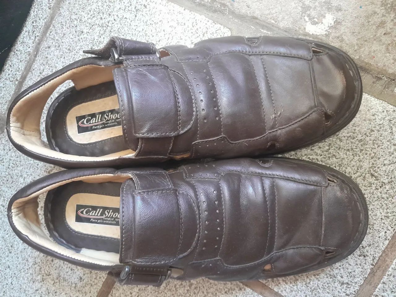 Sapato de couro legítimo 