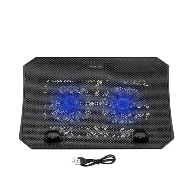 Suporte Notebook Cooler Dual Fan Com Led AC392 - Multilaser  cod: 30020 - Foto 3