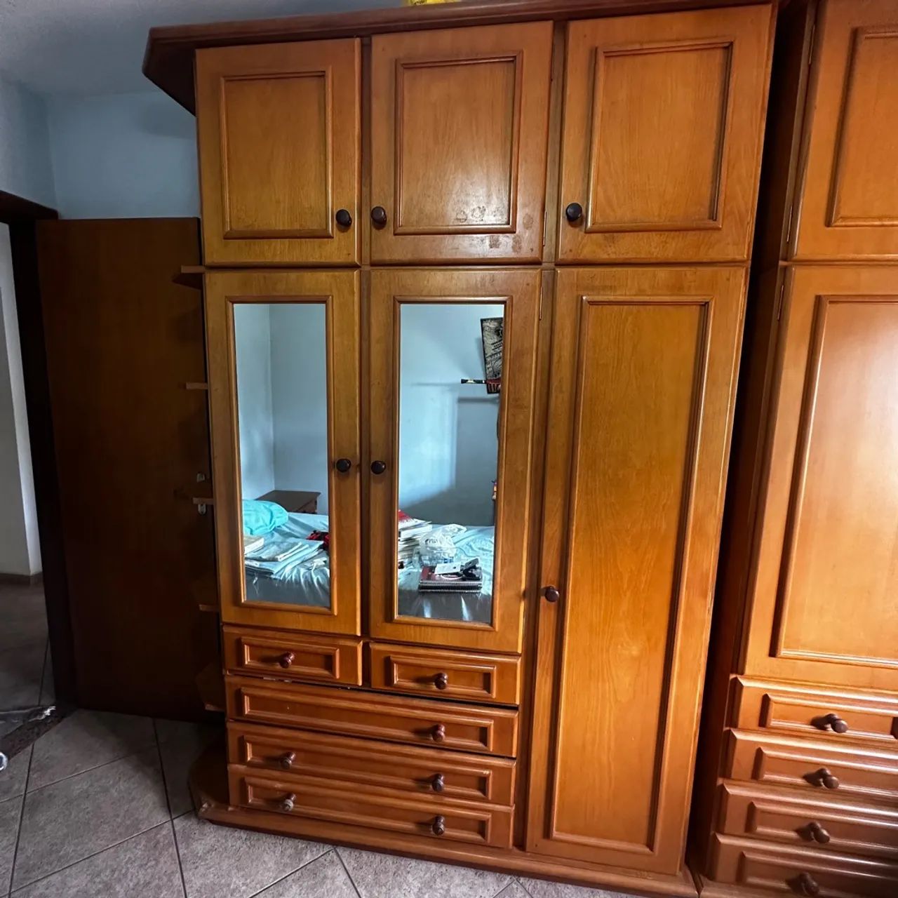 Guarda-Roupas de Madeira Maciça Modulado - Foto 3