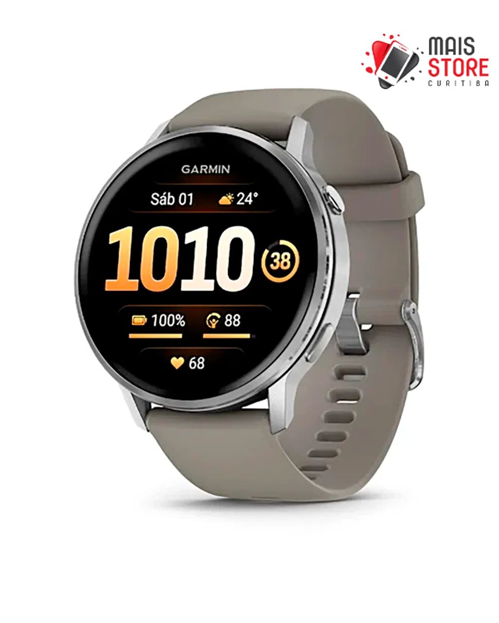 Relógio  Garmin Venu 4- 45MM -Silver Gray  (010-03014-01) (Novo-Lacrado)