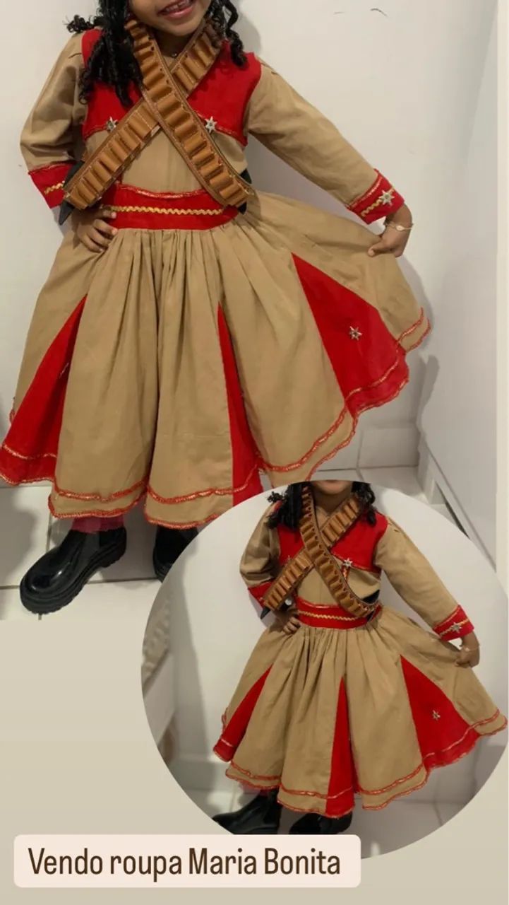 Vestido Maria Bonita - Veste até tamanho 6 Anos - Foto 2