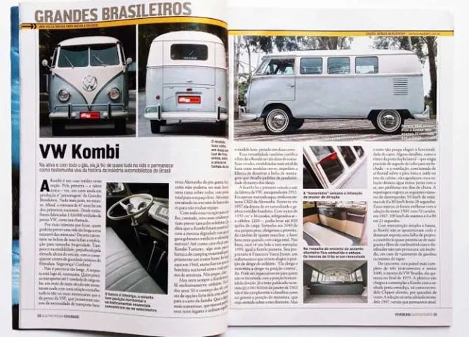 Kit 4 revistas Quatro Rodas com Kombi - histórias da corujinha, picape, etc. - Foto 2