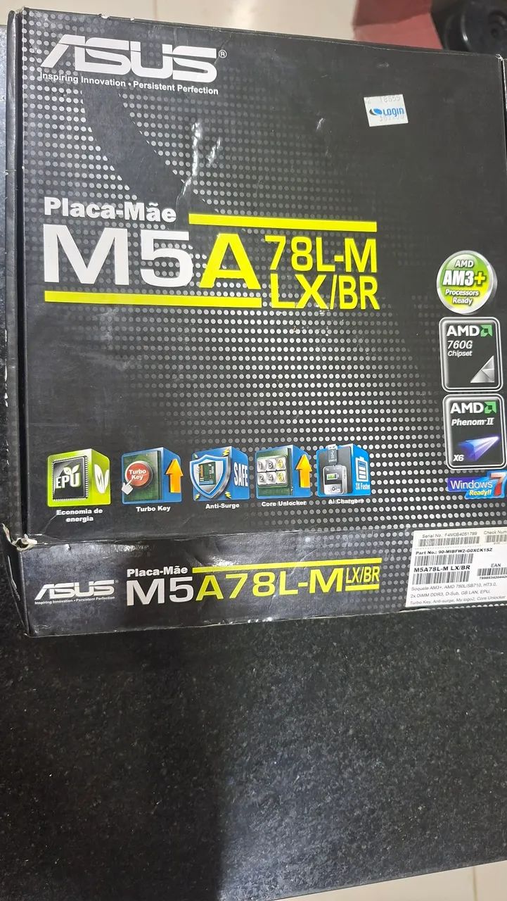 Placa mãe M5A 78L-M LX/BR sem imagem