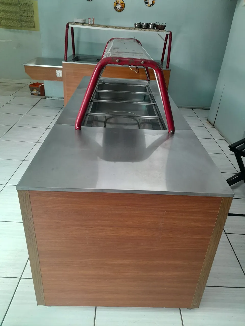 Bancada para self-service com aquecimento