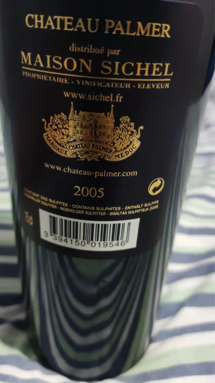 Vinho Chateau Palmer safra 2005