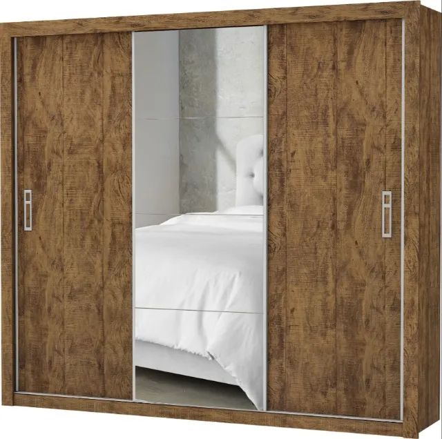 Guarda Roupa 3 Portas 4 Gavetas Espelho Novo Varios Modelos