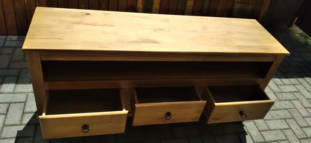 Rack Rustico de Madeira Envernizado - Foto 4