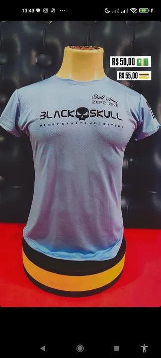 Camiseta Blackskull - Dry Fit - Proteção UV - Tamanho G - Foto 2