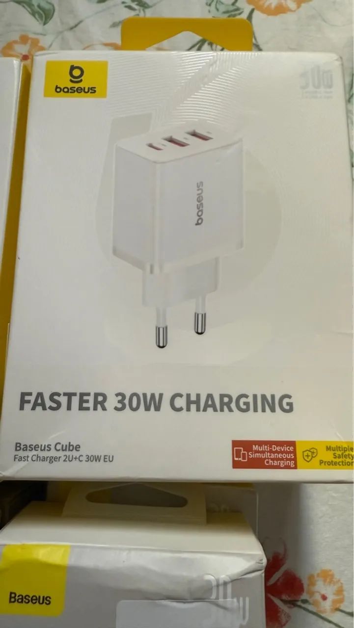 Baseus 30w usb tipo c carregador de telefone pd carga rápida para iphone - Foto 5