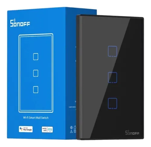 Interruptor Inteligente De Parede Sonoff T3us3c Bivolt Preto