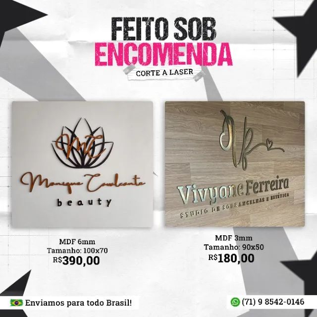 Letreiro Personalizado - Mdf