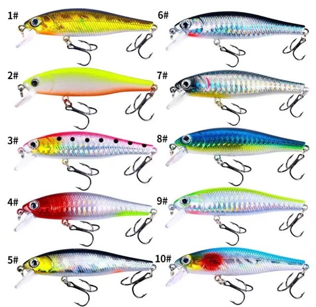 Isca Artificial Minnow Crank Wobbler - Precisão e Alto Desempenho 
