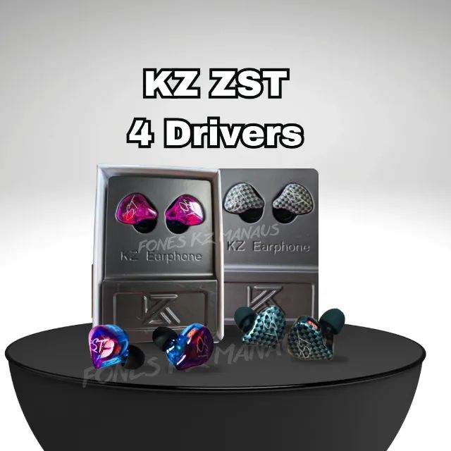 Fone KZ Retorno de Palco kZ ZST 4 drivers  - lacrado, Monitor de palco