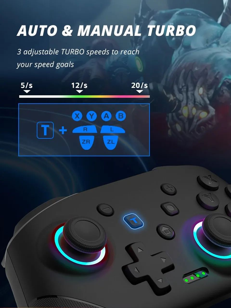 Controle sem fio DataFrog S80 PC e Switch - Foto 5