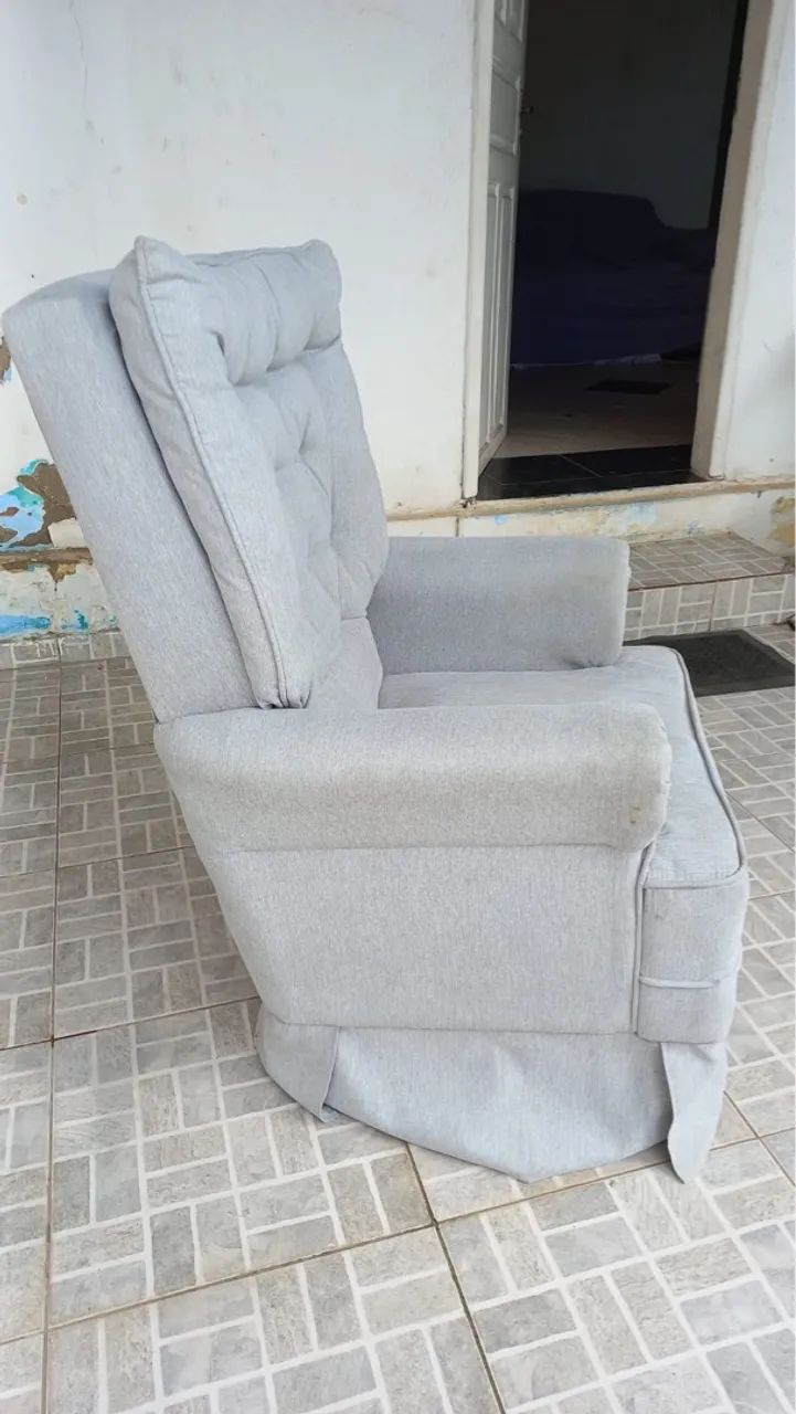 Poltrona Infantil Estofada Cinza - Foto 4