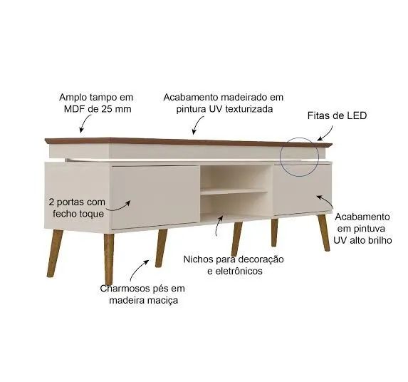 Rack Retrô Lumina Com Fita Led  - Foto 4
