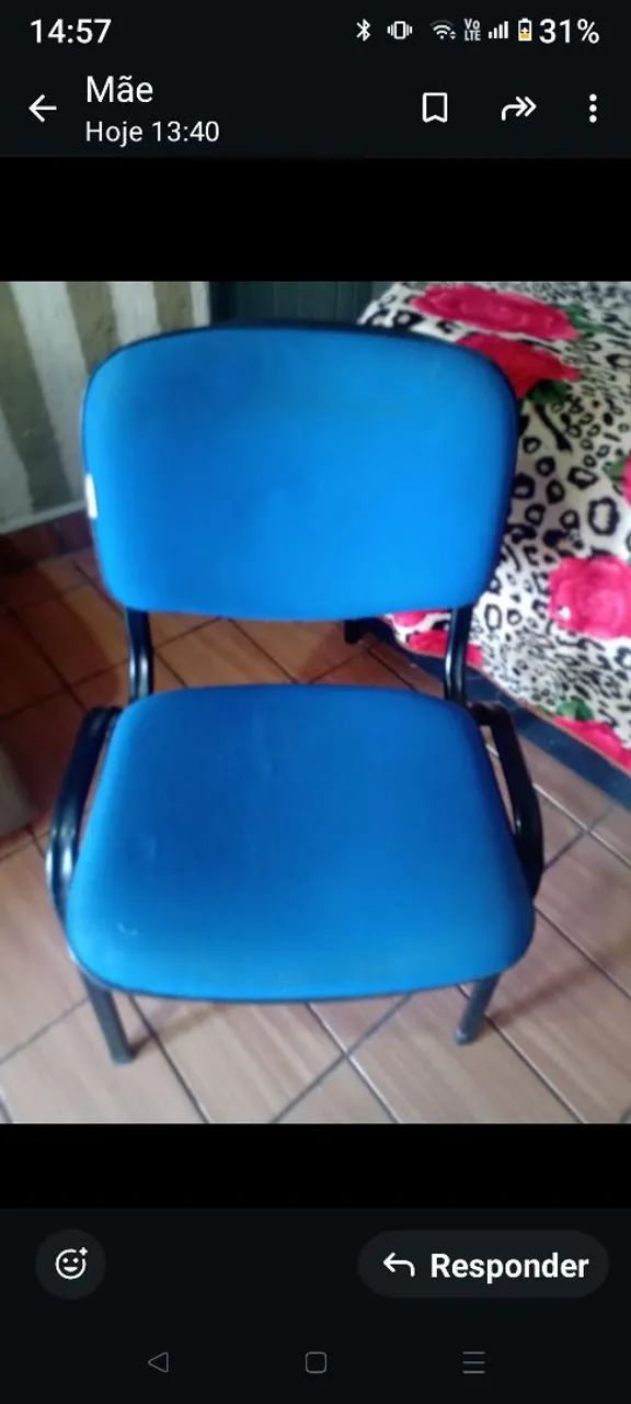 Cadeira de escritório azul