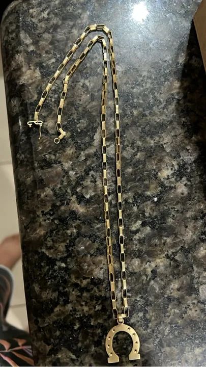 Cordão de Ouro 18k com Pingente de Ferradura